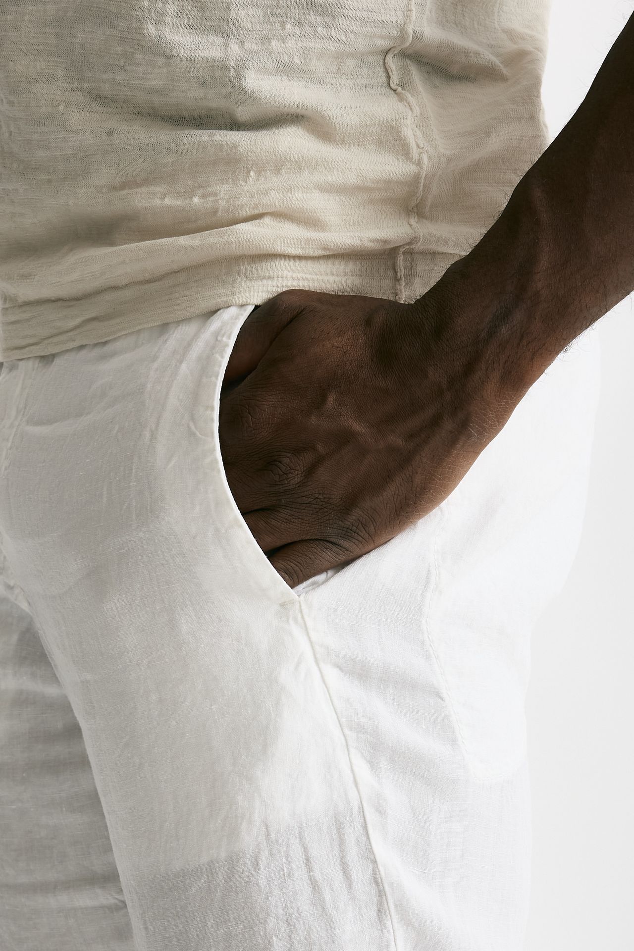 Pantalone in lino bianco men Transit uomo - 6