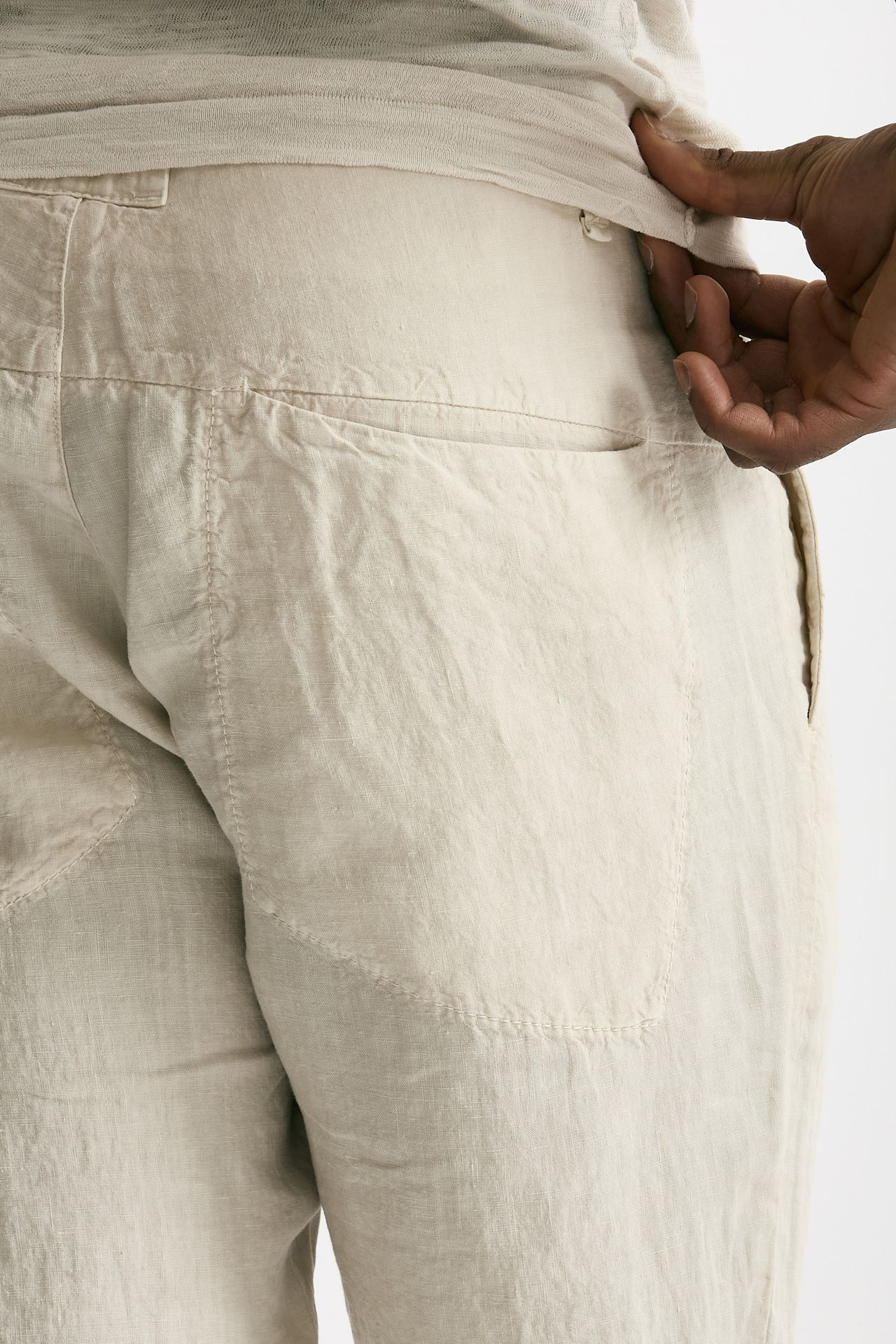 Pantalone in lino beige men Transit uomo - 7