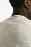 T shirt in cotone e lino beige men Transit uomo - 4