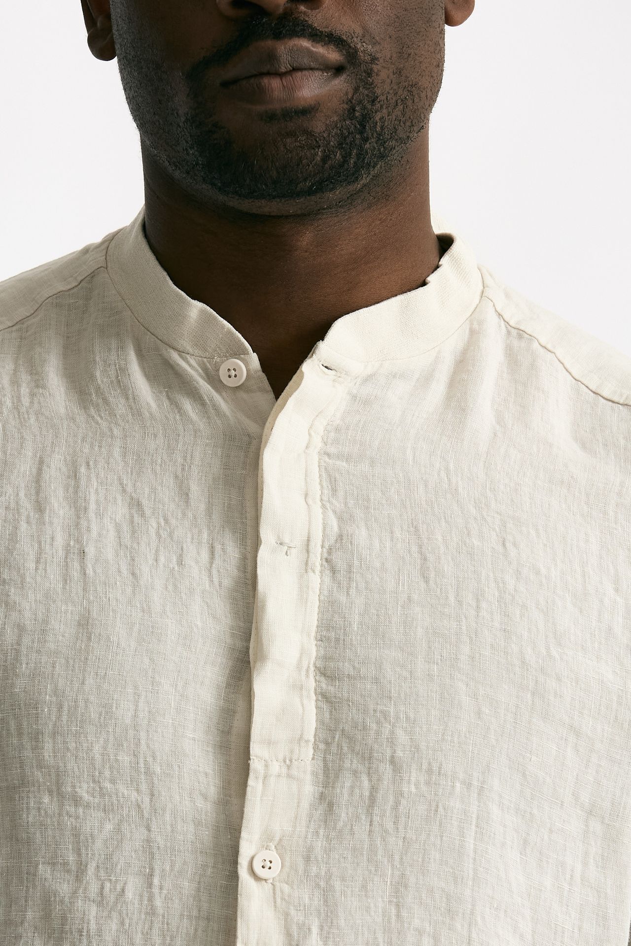 Camicia in lino beige men Transit uomo - 5
