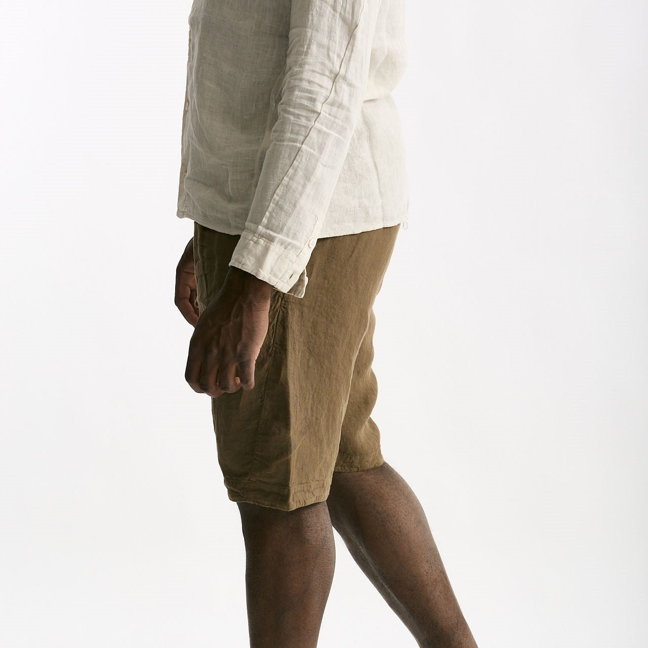 Bermuda in lino cammello men Transit uomo - 8