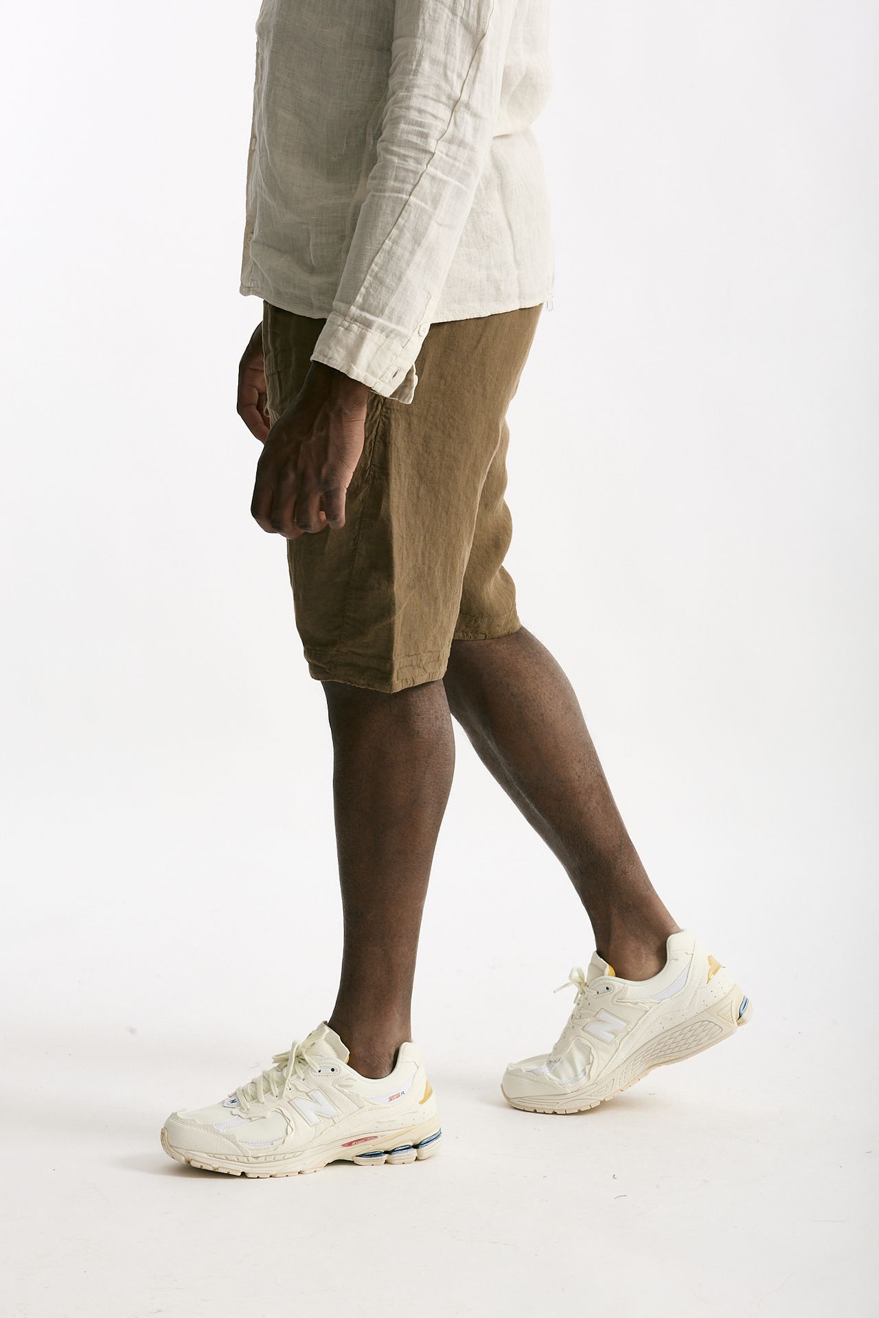 Bermuda in lino cammello men Transit uomo - 3
