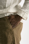 Bermuda in lino cammello men Transit uomo - 7