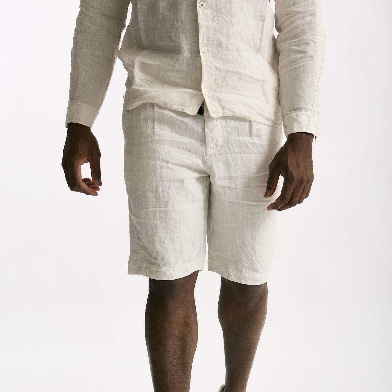 Bermuda in lino beige men Transit uomo - 8