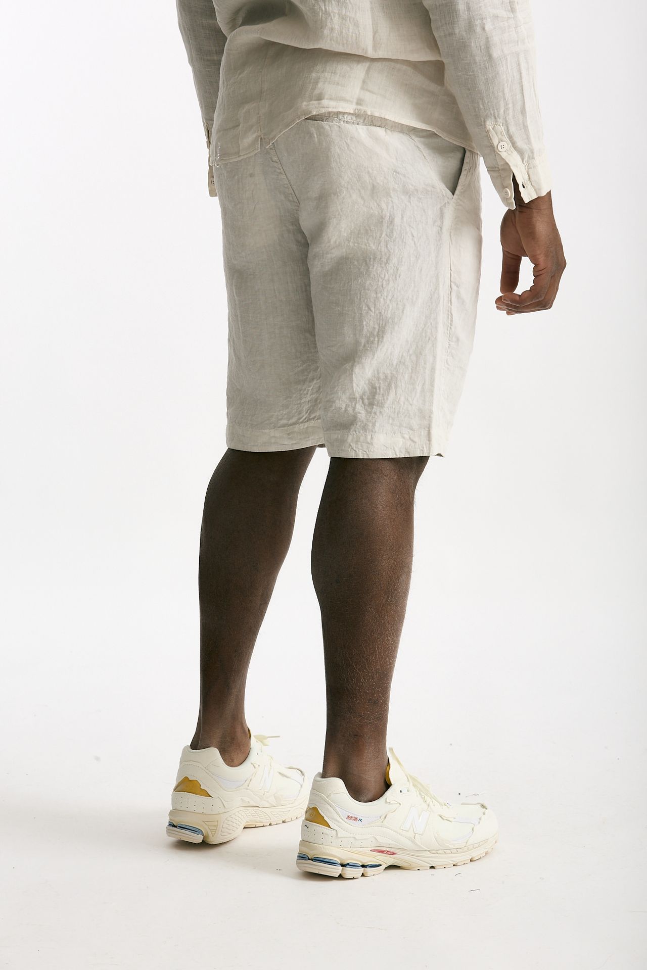 Bermuda in lino beige men Transit uomo - 3