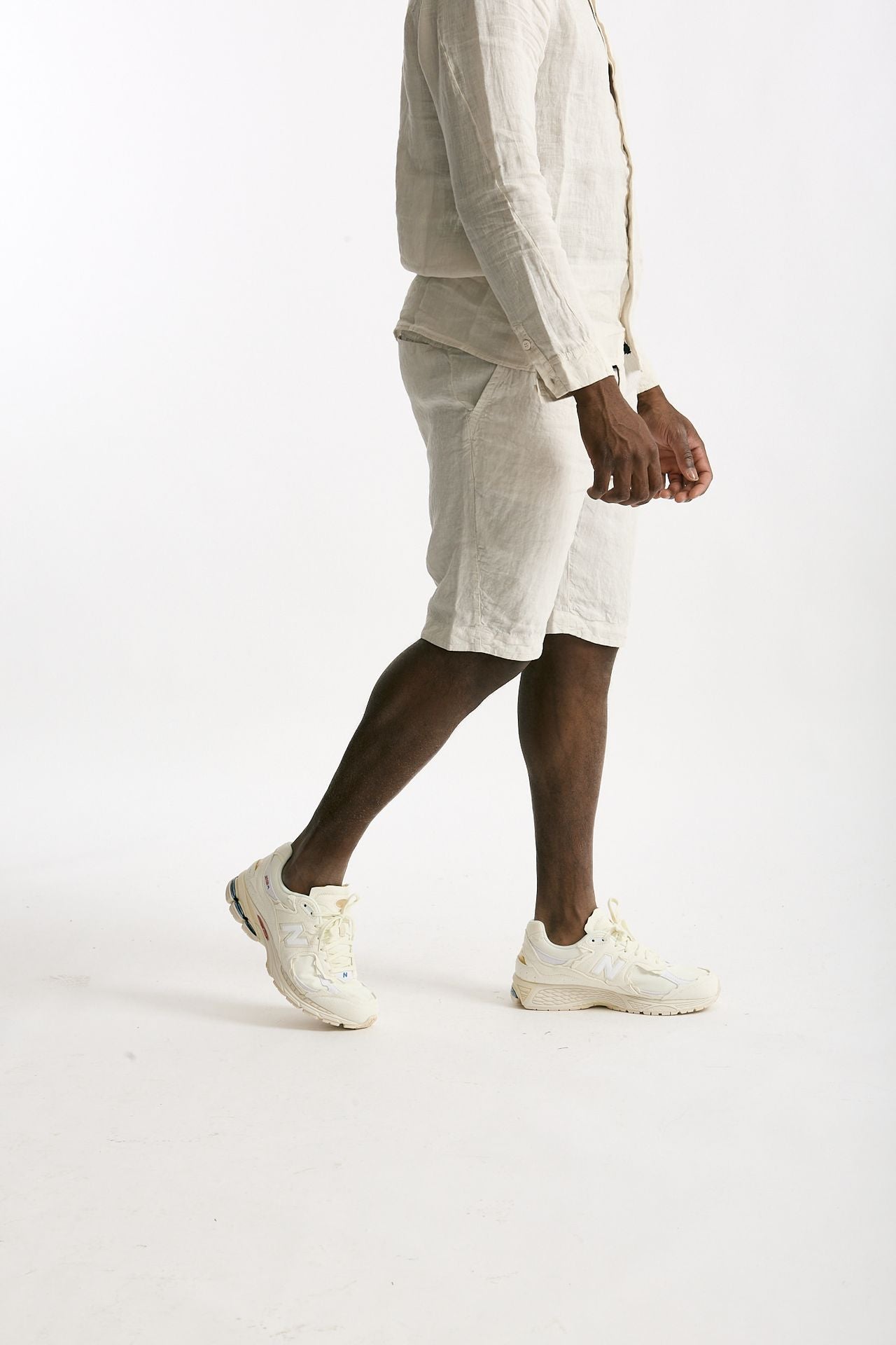 Bermuda in lino beige men Transit uomo - 4