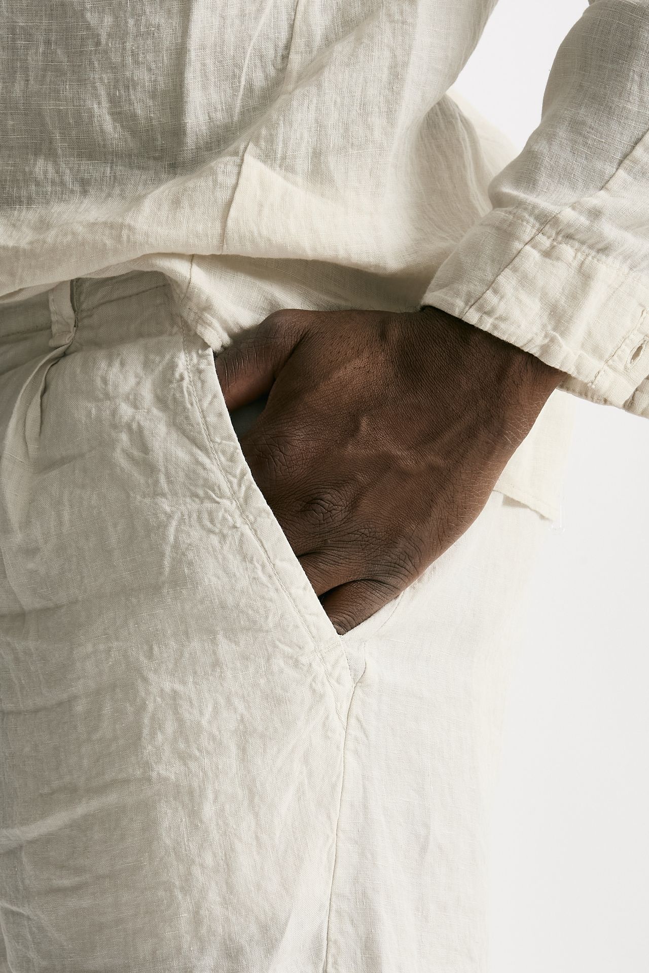 Bermuda in lino beige men Transit uomo - 6