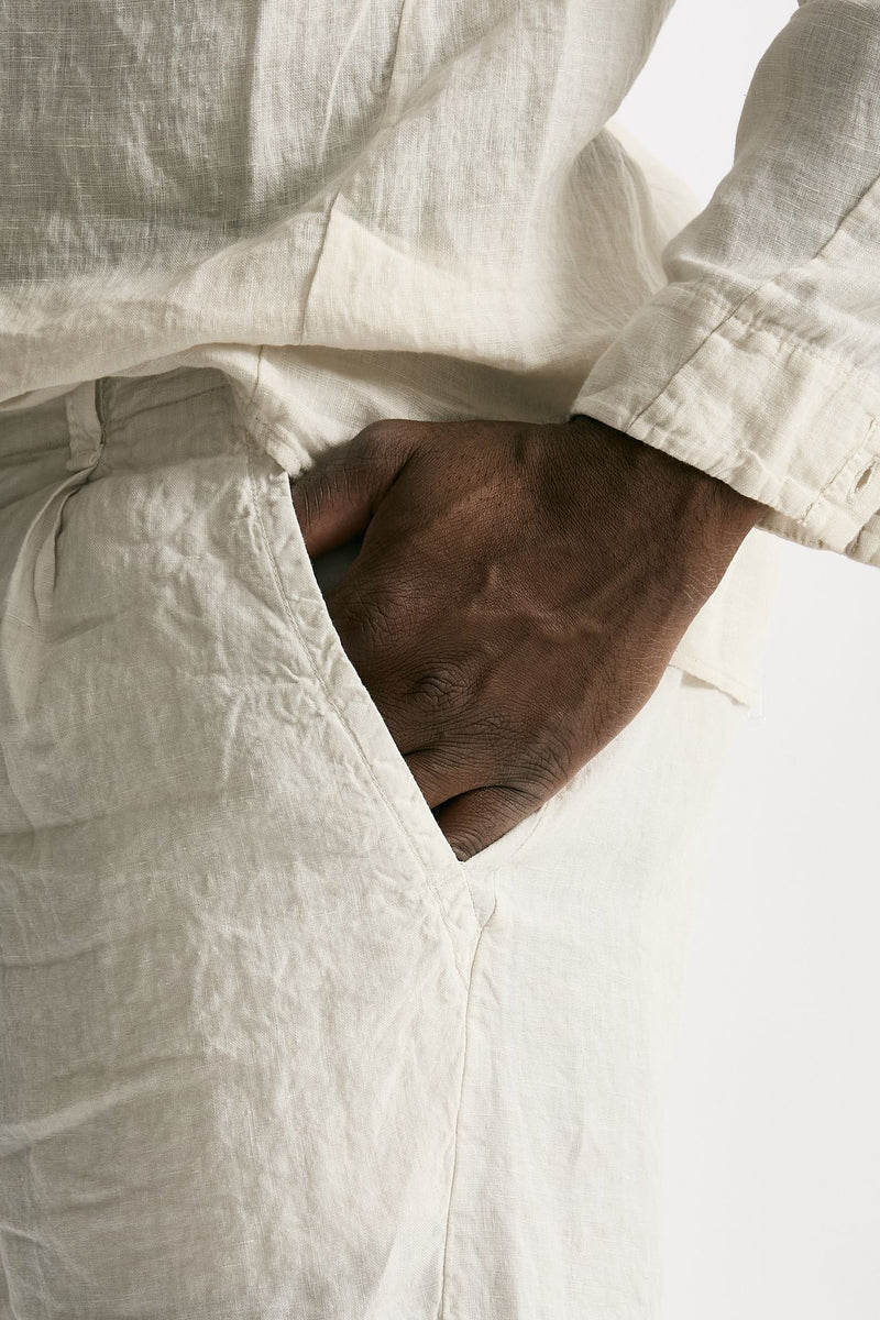 Bermuda in lino beige men Transit uomo - 6