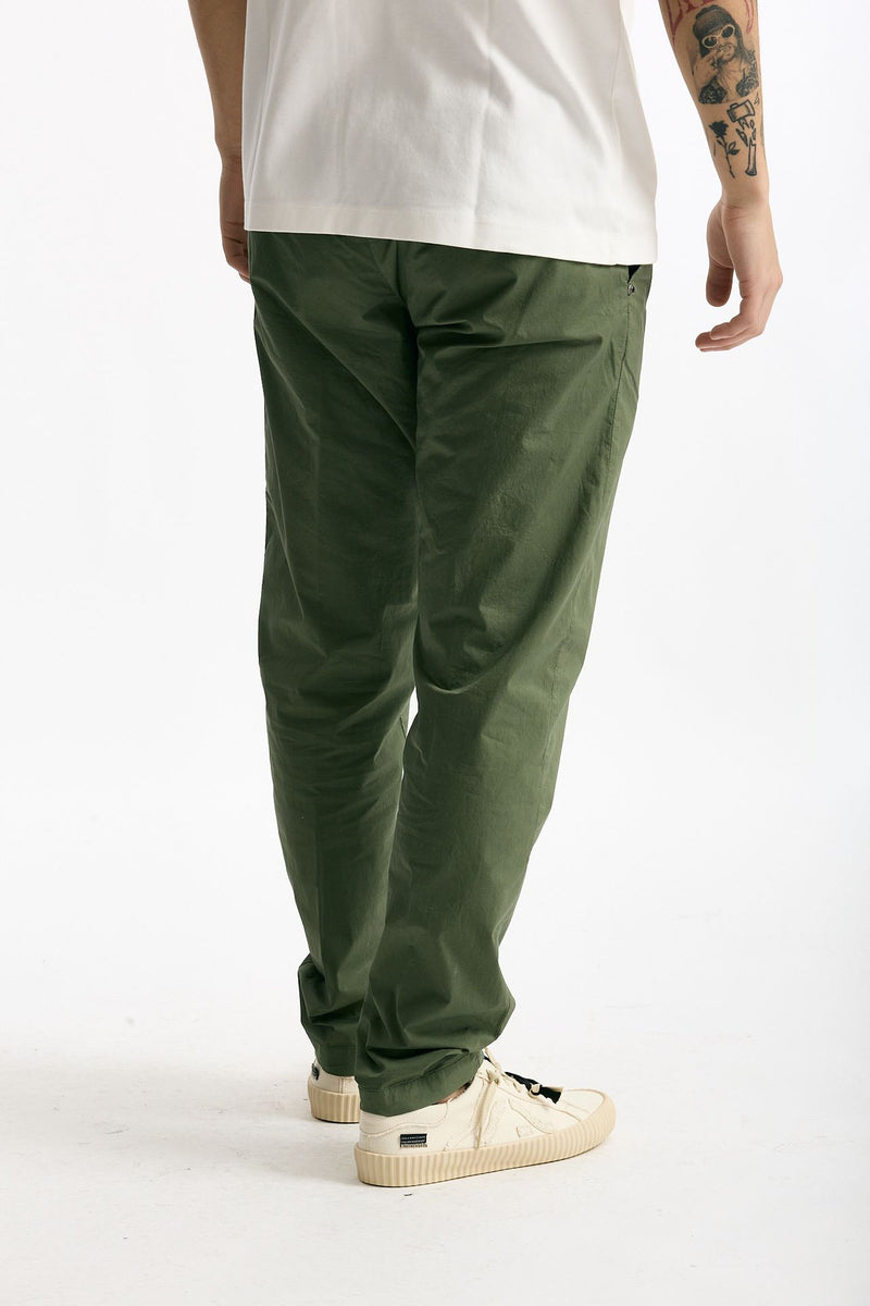 Pantalone in cotone stretch verde men White sand - 3
