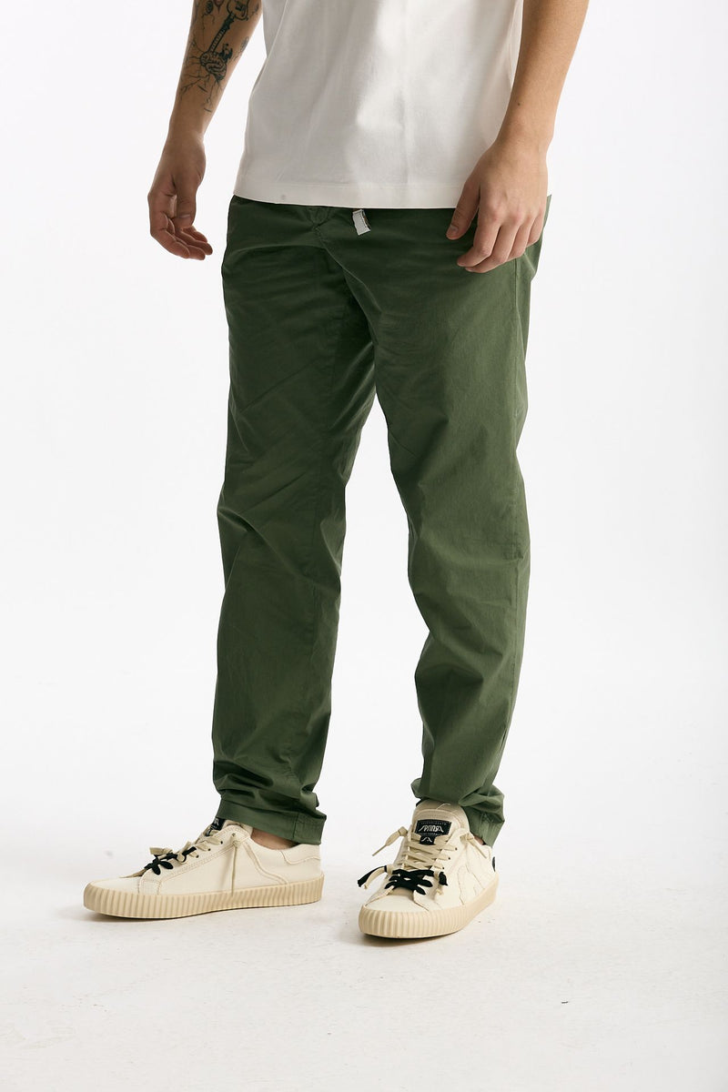 Pantalone in cotone stretch verde men White sand - 4