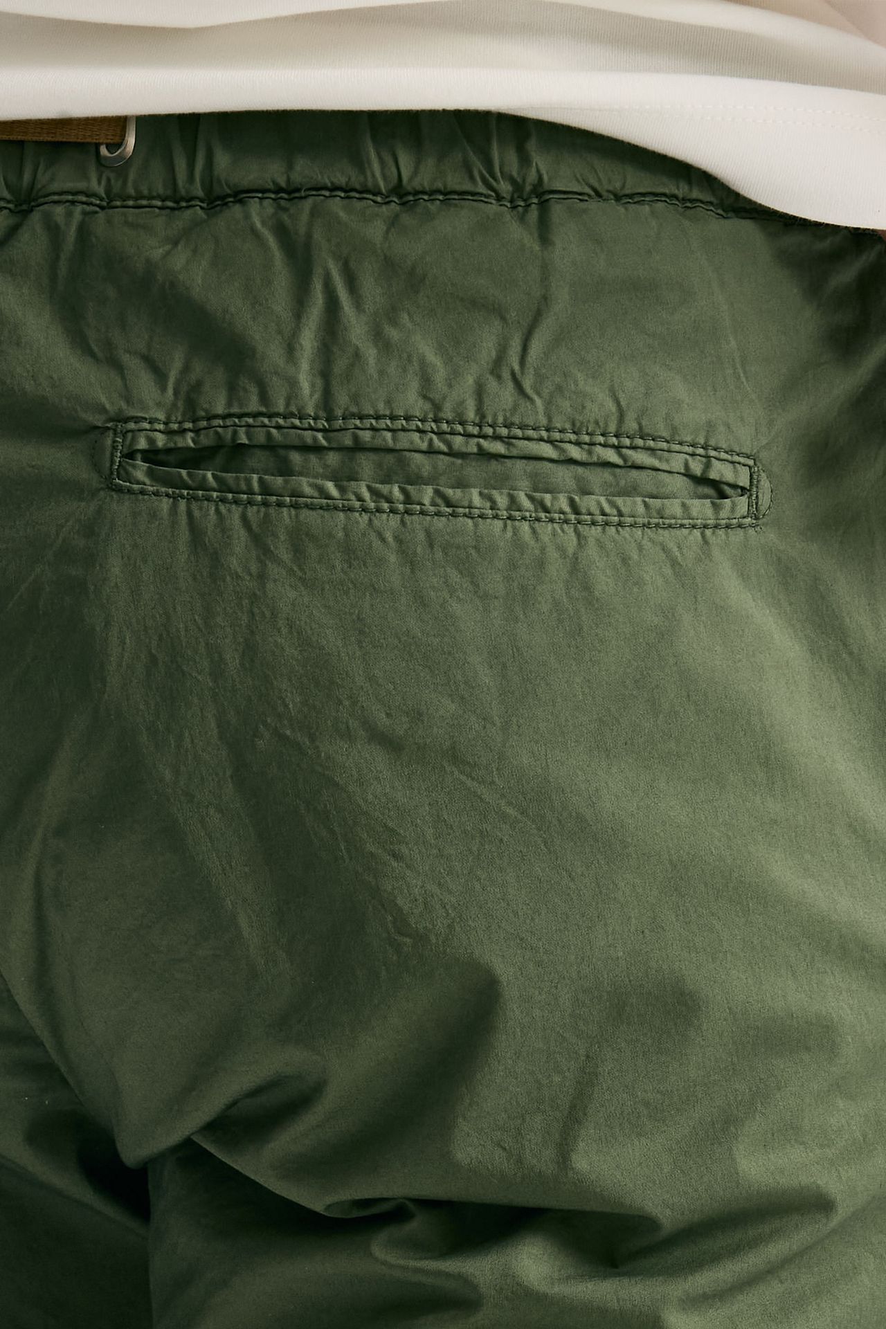Pantalone in cotone stretch verde men White sand - 7