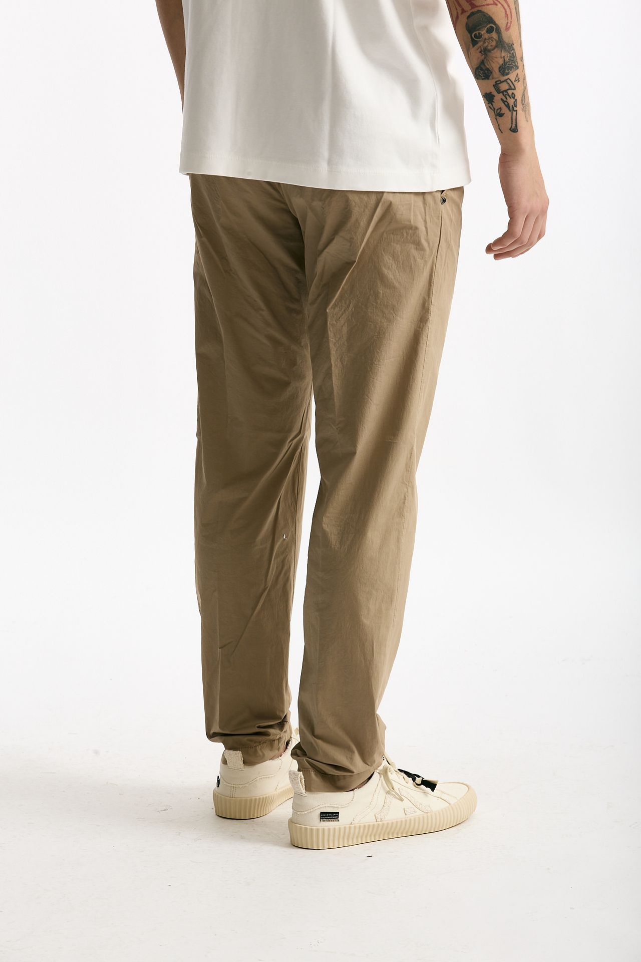 Pantalone in cotone stretch cammello men White sand - 4