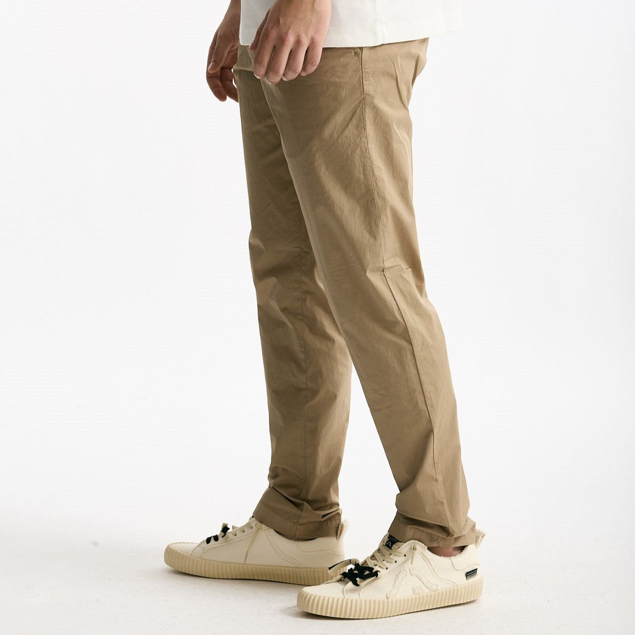 Pantalone in cotone stretch cammello men White sand - 8
