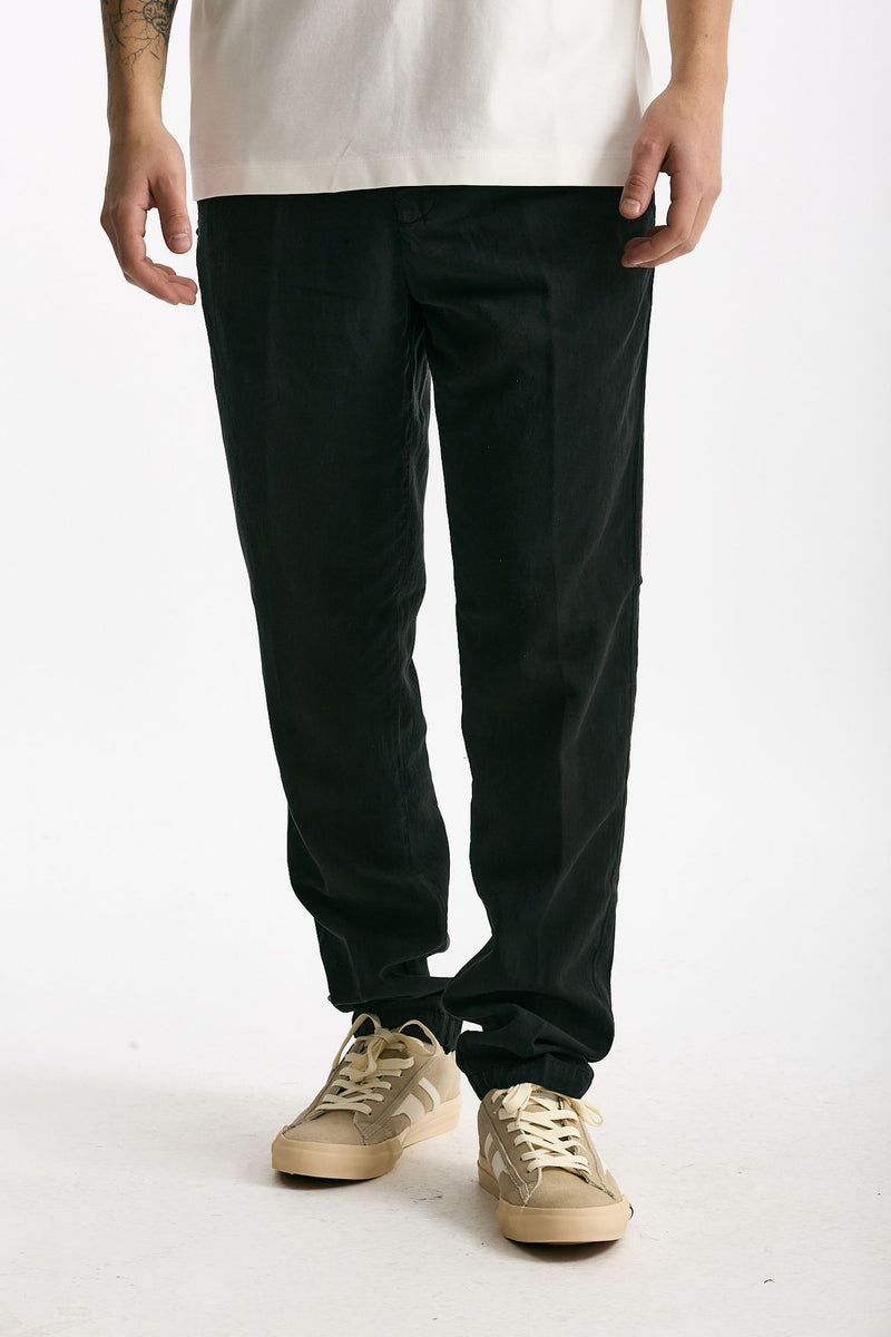 Pantalone in lyocell lino e cotone nero men White sand - 1