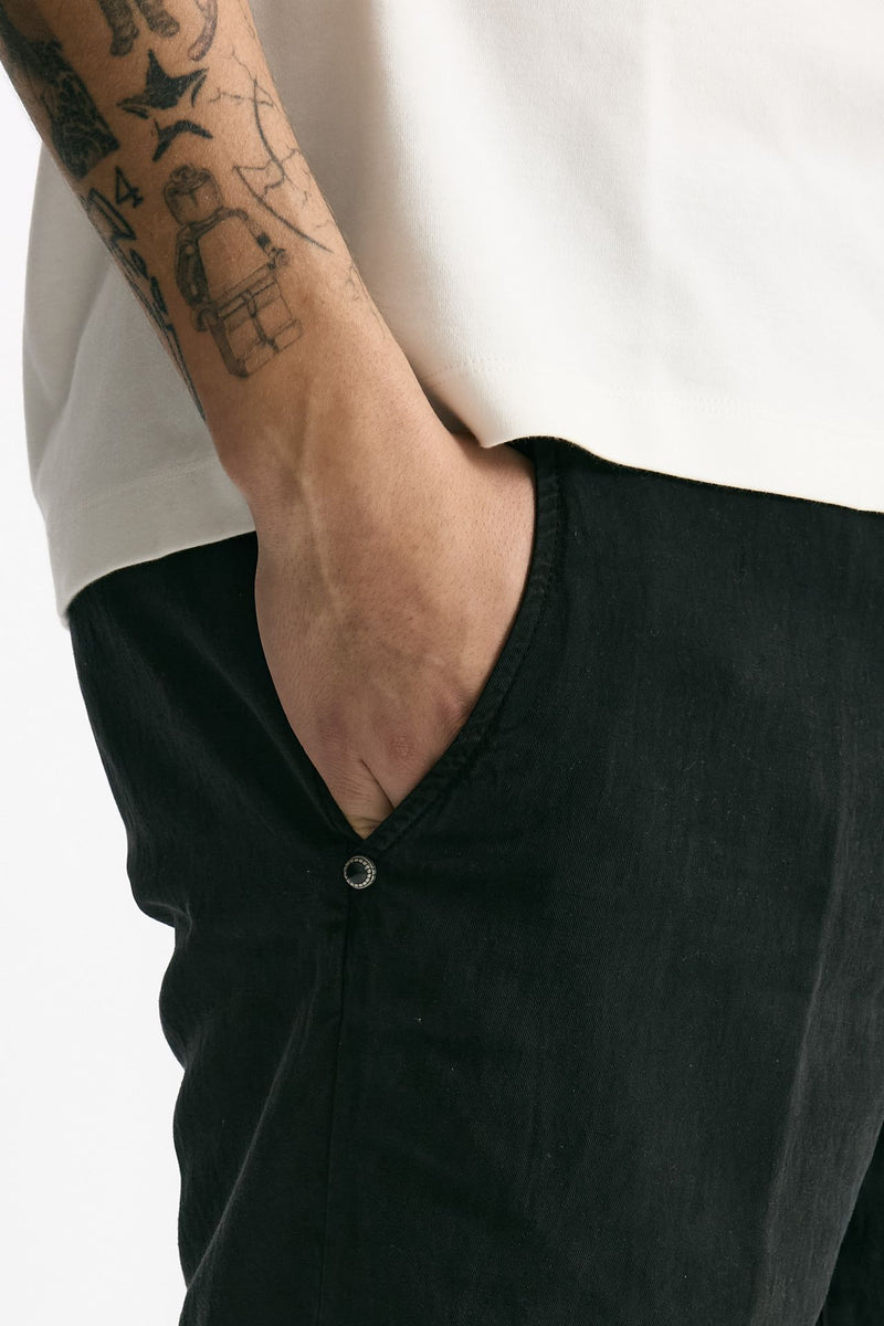 Pantalone in lyocell lino e cotone nero men White sand - 5