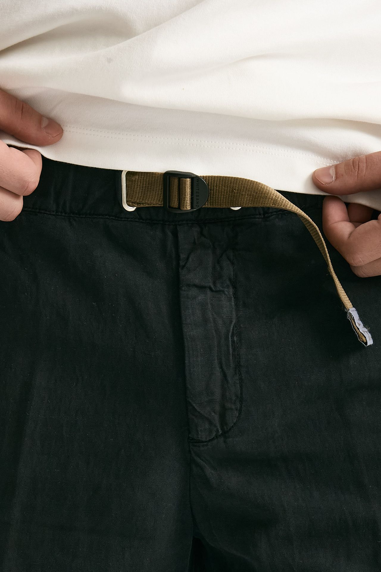 Pantalone in lyocell lino e cotone nero men White sand - 6