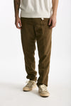 Pantalone in lyocell lino e cotone cammello men White sand - 2