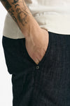 Pantalone in cotone fermo chambray blu men White sand - 5