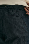 Pantalone in cotone fermo chambray blu men White sand - 7