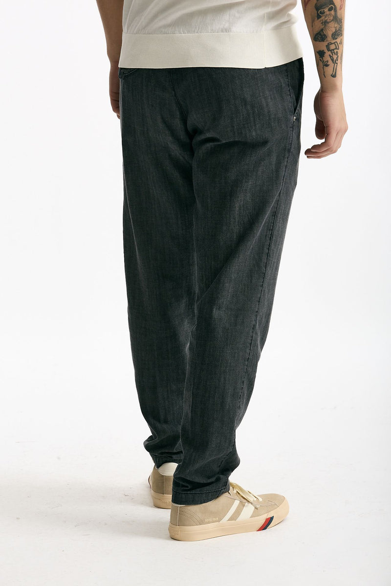Pantalone in cotone fermo chambray grigio men White sand - 4