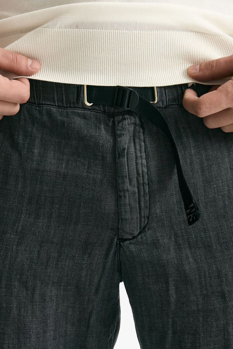 Pantalone in cotone fermo chambray grigio men White sand - 6