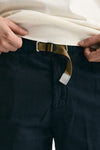 Bermuda in cotone e lino stretch blu men White sand - 6