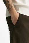 Bermuda in cotone e lino stretch marrone men White sand - 5