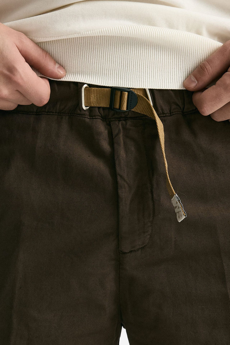 Bermuda in cotone e lino stretch marrone men White sand - 6