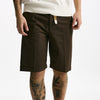 Bermuda in cotone e lino stretch marrone men White sand - 8