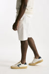 Bermuda in cotone e lino stretch bianco men White sand - 1
