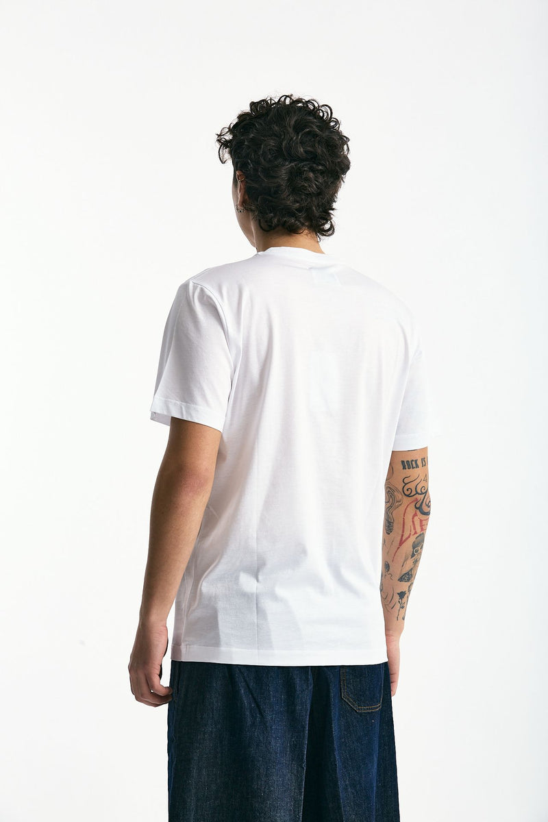 T-shirt in cotone e modale bianco men Woc - 3