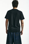 T-shirt in cotone e modale nero men Woc - 3