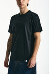 T-shirt in cotone e modale nero men Woc - 4