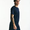 T-shirt in cotone e modale blu men Woc - 6