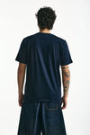 T-shirt in cotone e modale blu men Woc - 4