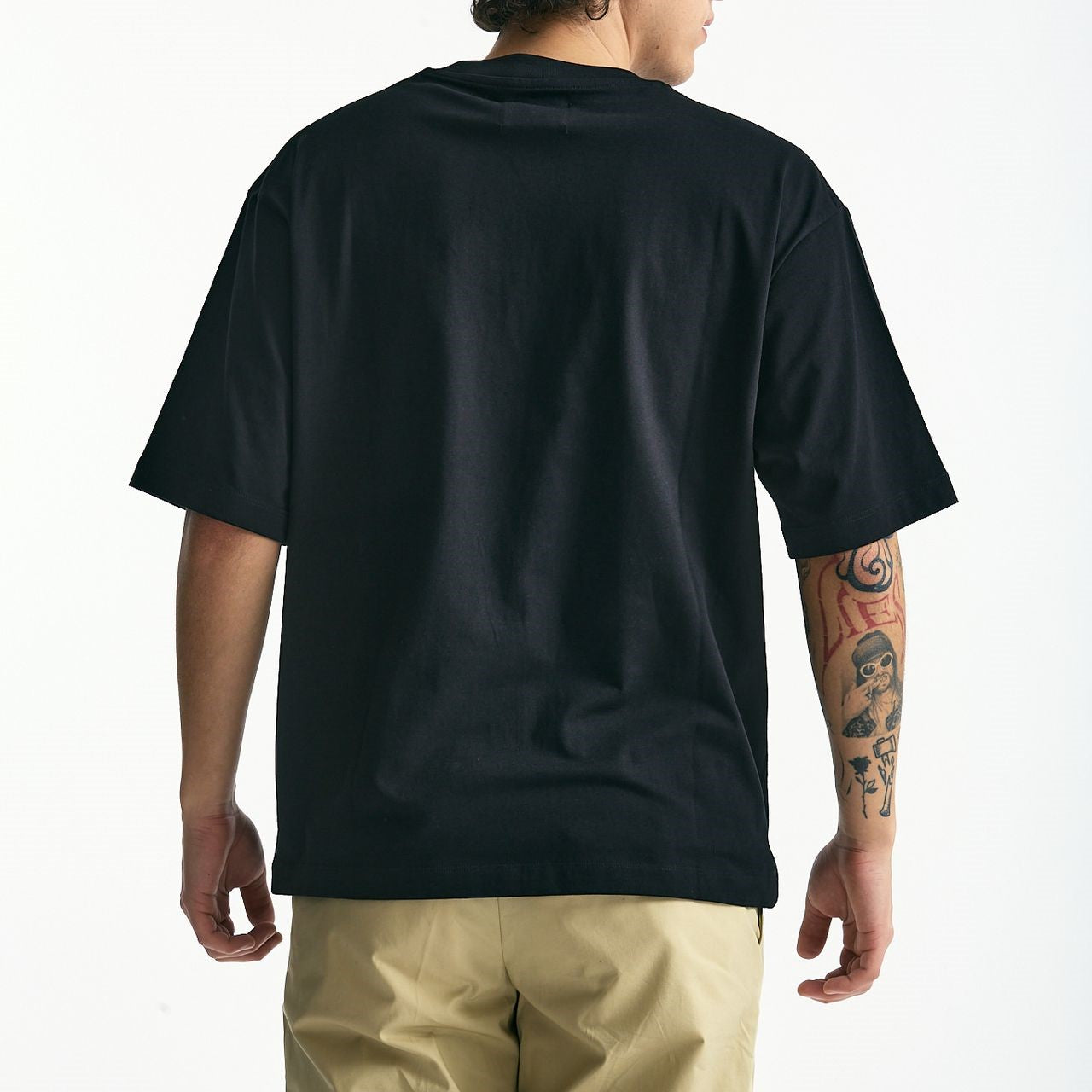 T-shirt in cotone nero men Woc - 6