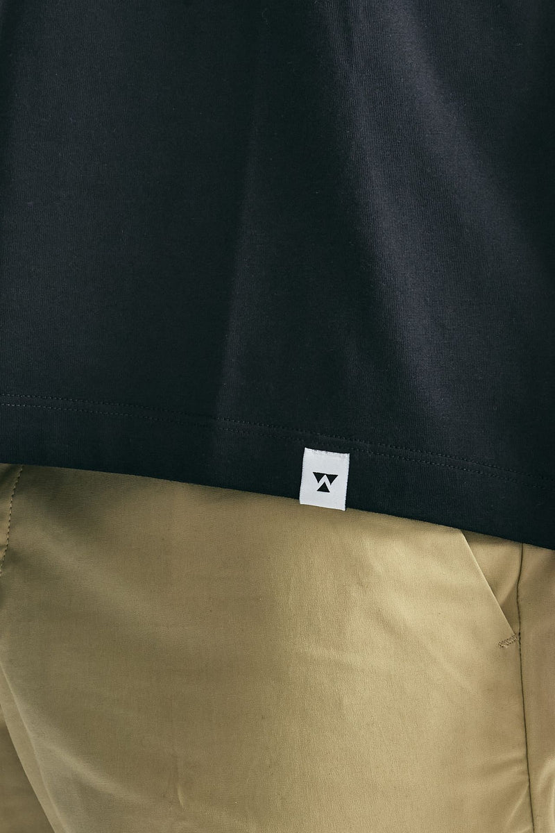 T-shirt in cotone nero men Woc - 5