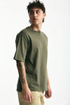 T-shirt in cotone verde men Woc - 2