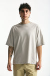T-shirt in cotone grigio perla men Woc - 2