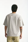 T-shirt in cotone grigio perla men Woc - 3