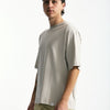 T-shirt in cotone grigio perla men Woc - 7