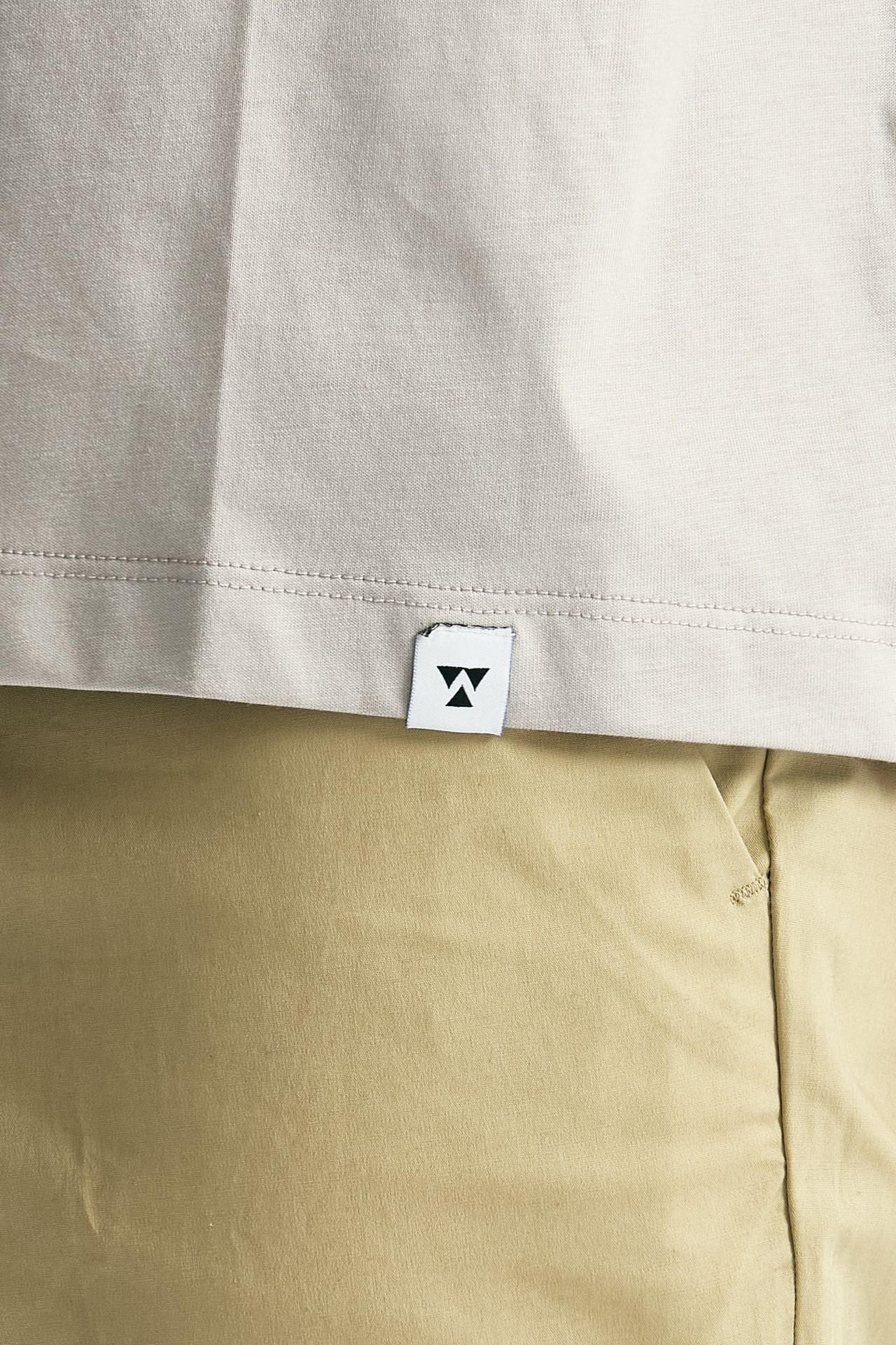 T-shirt in cotone grigio perla men Woc - 6