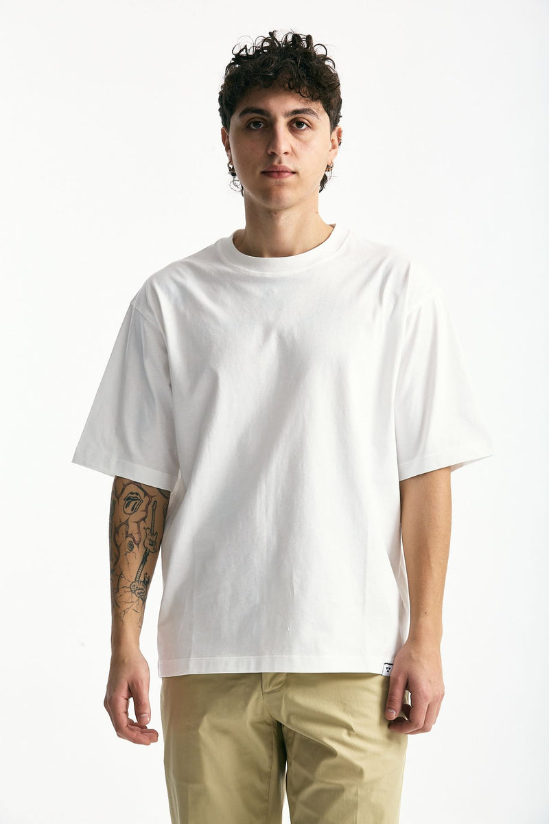 T-shirt in cotone bianco men Woc - 1