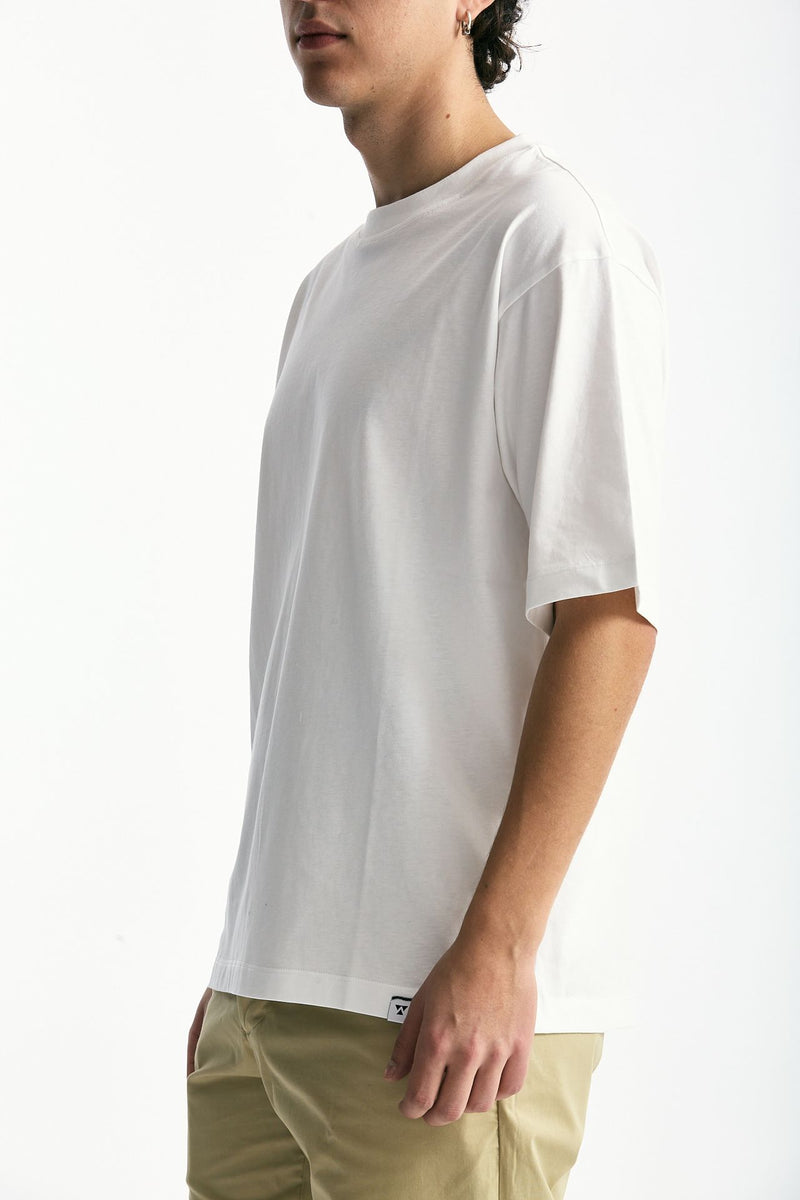 T-shirt in cotone bianco men Woc - 4