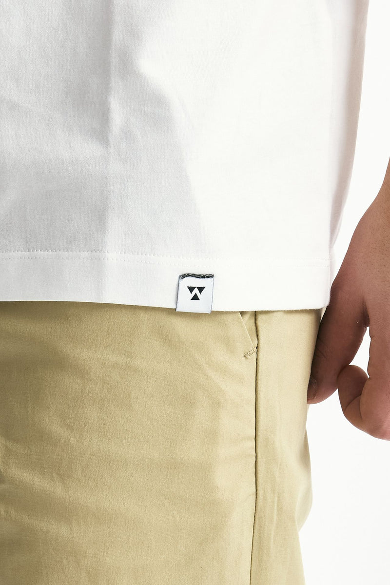 T-shirt in cotone bianco men Woc - 5