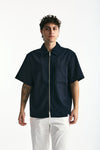 Camicia mezza manica blu men Woc - 2