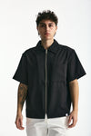 Camicia mezza manica marrone men Woc - 1