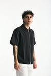 Camicia mezza manica marrone men Woc - 2