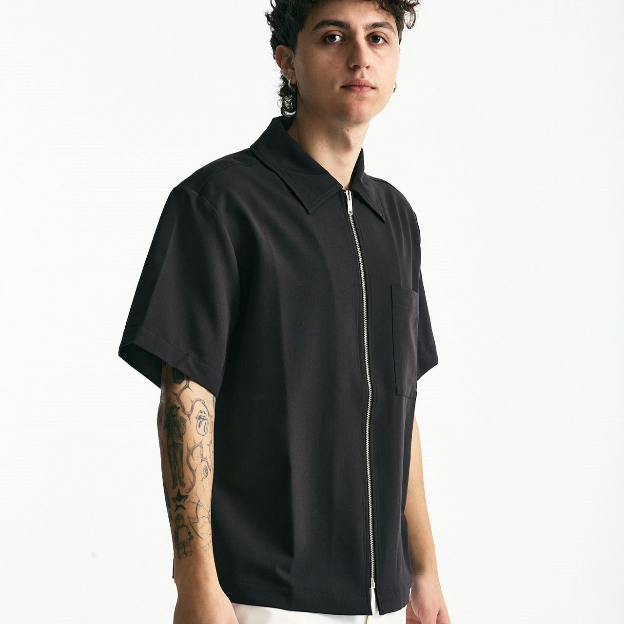 Camicia mezza manica marrone men Woc - 7