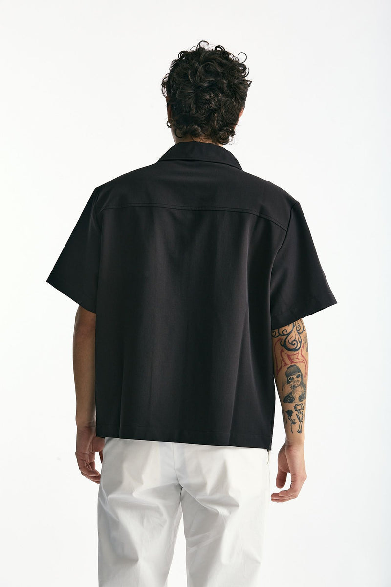 Camicia mezza manica marrone men Woc - 3